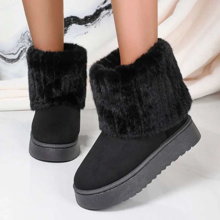 Women’s Warm Snow Boots | Short Ankle Chelsea | Casual Winter Shoes