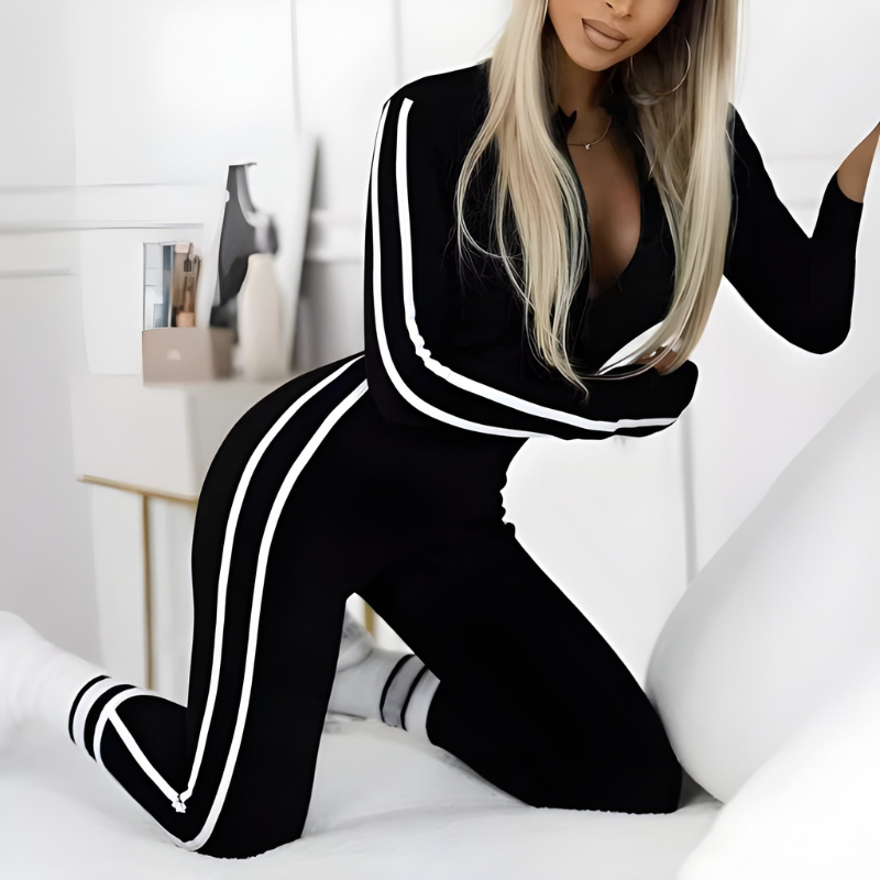 Womens Tracksuits | Striped Slim Jumpsuit | Modern Clothing