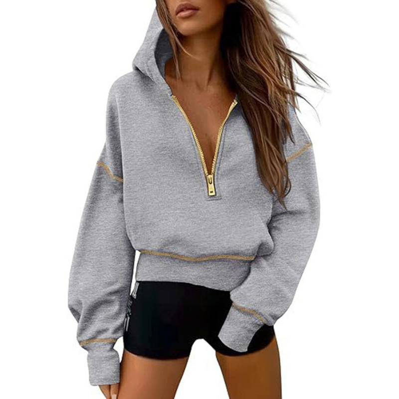 Womens Jumpers | Half Zip Hoodie | Casual Clothing