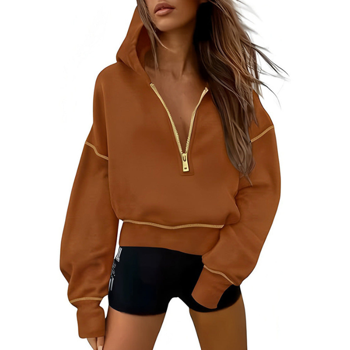 Womens Jumpers | Half Zip Hoodie | Casual Clothing
