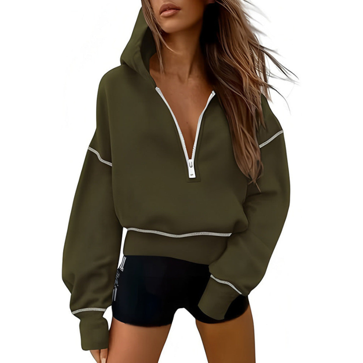 Womens Jumpers | Half Zip Hoodie | Casual Clothing