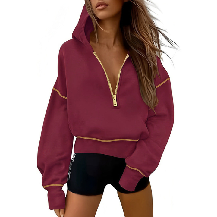 Womens Jumpers | Half Zip Hoodie | Casual Clothing