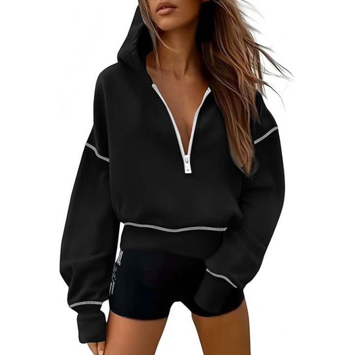 Womens Jumpers | Half Zip Hoodie | Casual Clothing