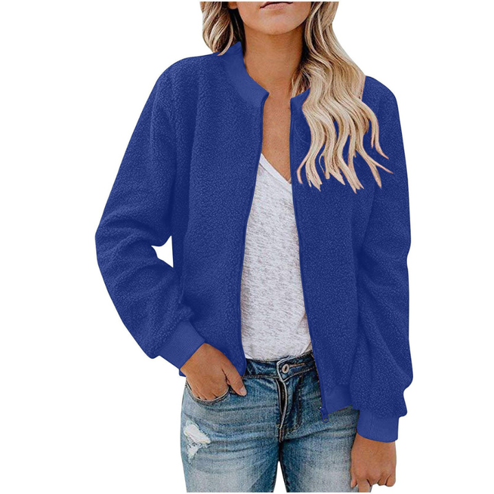 Women’s Jacket | Stand Collar Bomber Style | Casual Winter Clothing