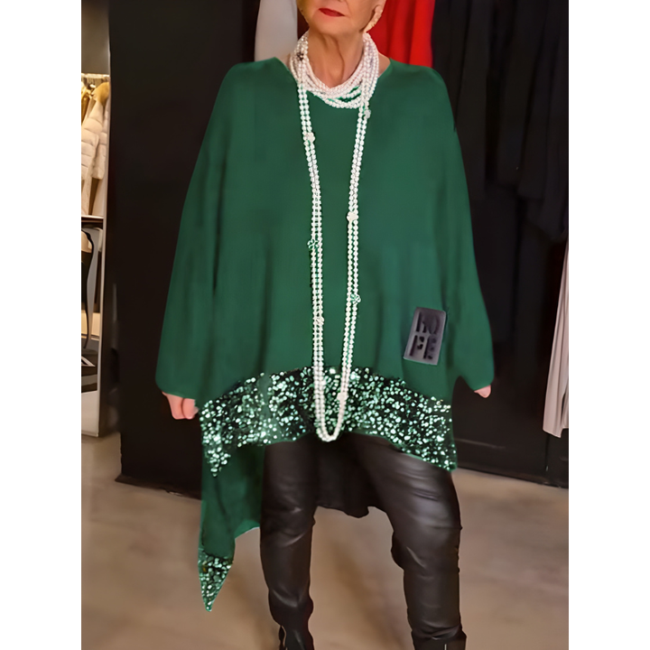 Women’s Jumper | Asymmetric Knit Top | Elegant Winter Clothing
