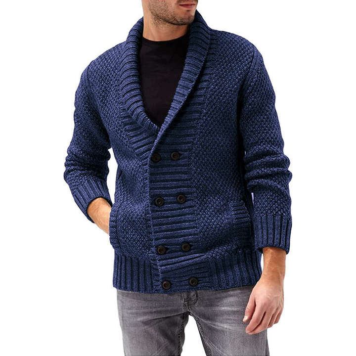Men's Sweatshirt | Chunky Knit Style Cardigan | Mens Clothing Outfit
