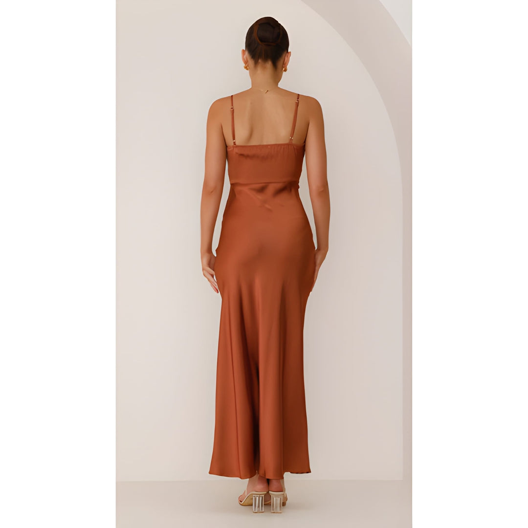Women’s Maxi Dress | Satin Spaghetti Strap | Elegant Dresses