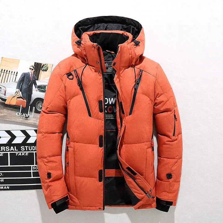 Men’s Ski Jacket | Warm Hooded Puffer | Waterproof Mens Winter Jackets