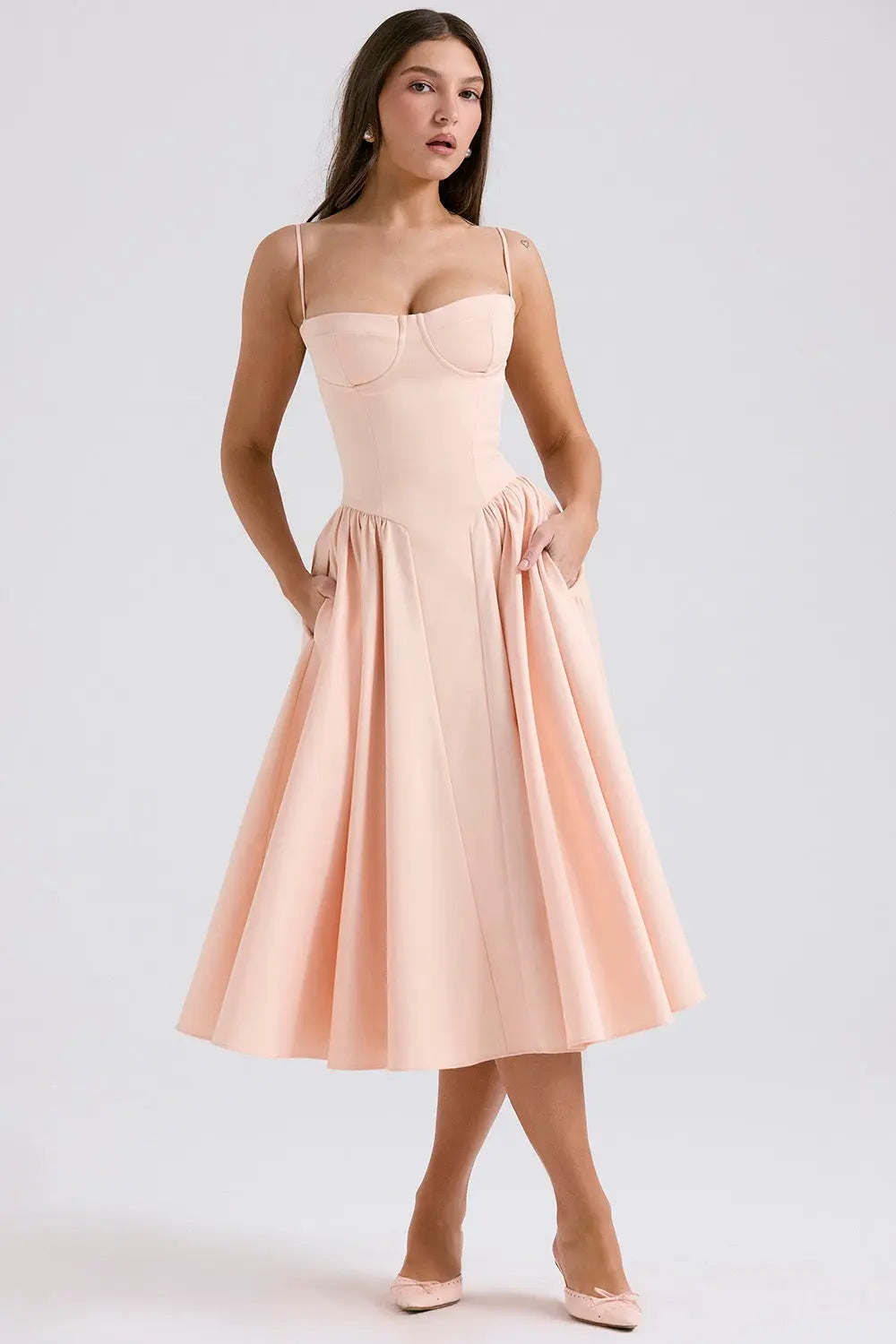 Woman's Maxi Dress | Structured Corset Silhouette | Elegant Dresses Edit