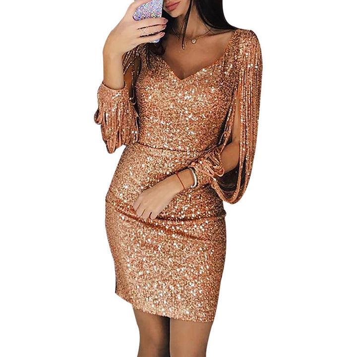 Women Mini Dress | Elegant Glitter Style | Womens Chic Dresses