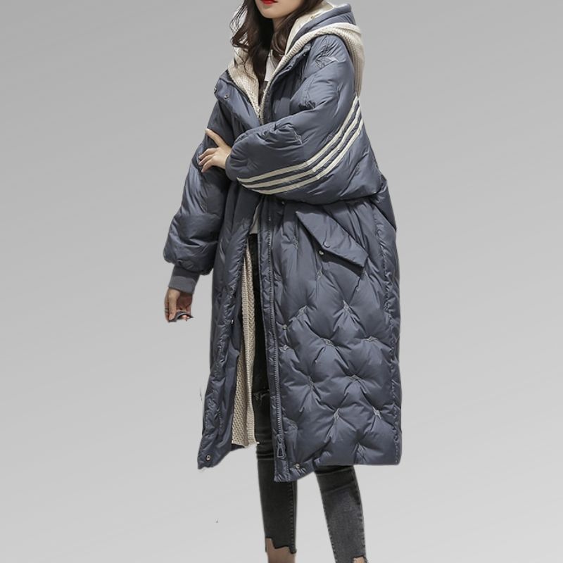 Fluffy Jacket Womens | Long Hooded Puffer | Winter Outerwear Clothing