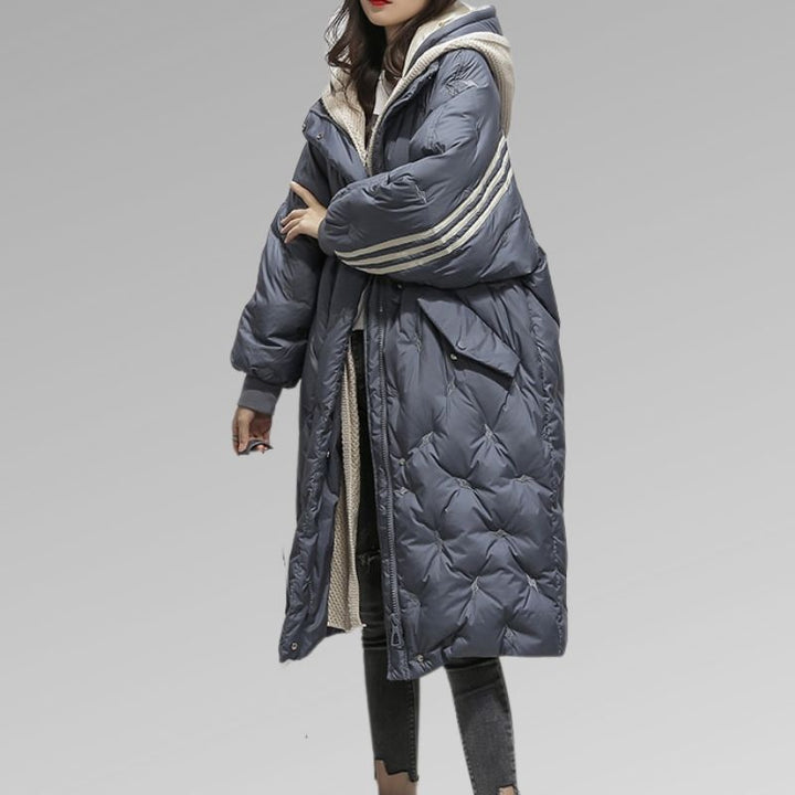 Fluffy Jacket Womens | Long Hooded Puffer | Winter Outerwear Clothing