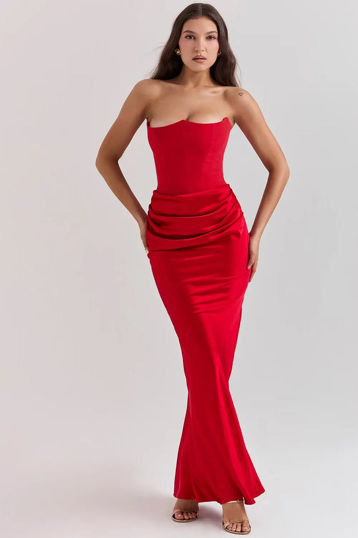 Women’s Maxi Dress | Strapless Elegant Evening | Elegant Dresses