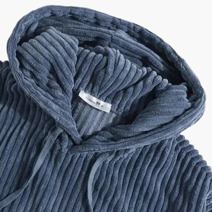 Men’s Jumper | Ribbed Hoodie Pullover | Knit Mens Clothing