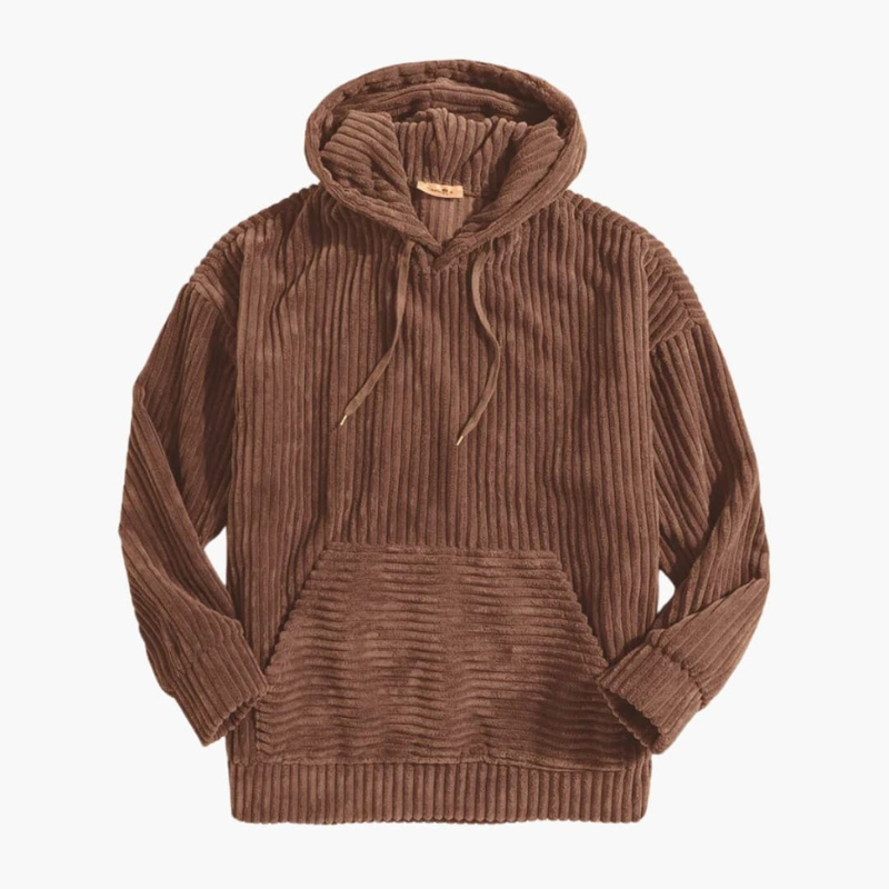 Men’s Jumper | Ribbed Hoodie Pullover | Knit Mens Clothing