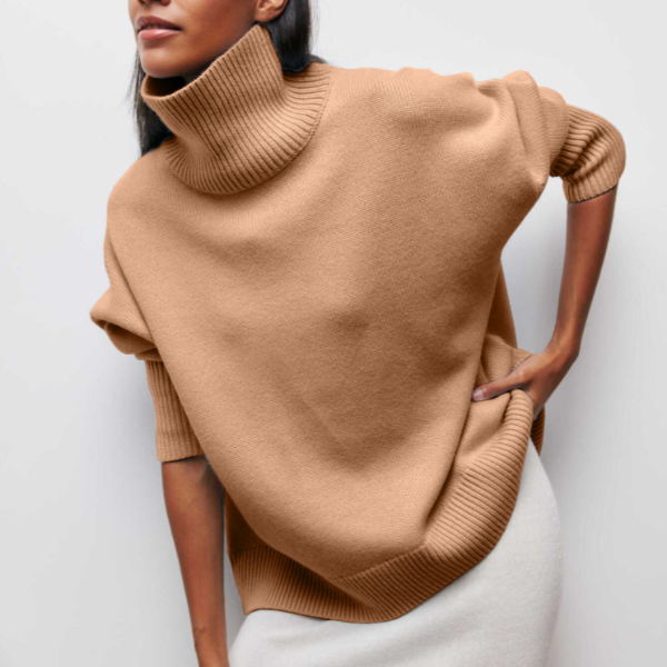 Women’s Turtleneck Sweater | Warm & Versatile | Casual Fit | Microfiber & Polyeste
