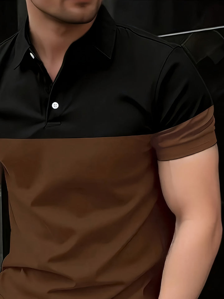 Men's Polo Shirt | Colour Blocks | Short Sleeves | Casual Summer Style