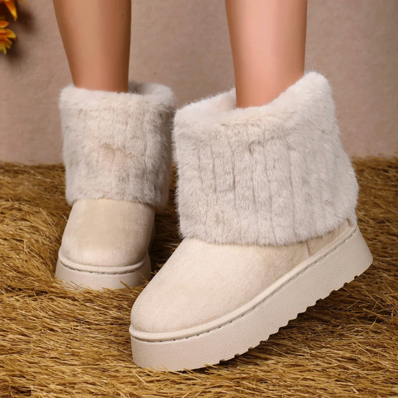 Women’s Warm Snow Boots | Short Ankle Chelsea | Casual Winter Shoes