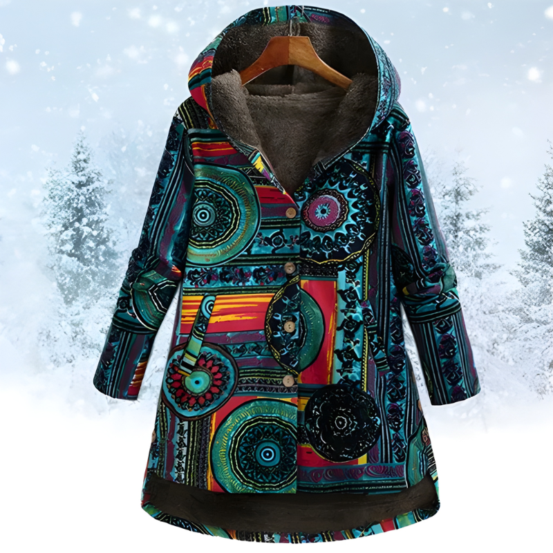 Women’s Jacket | Classic Floral Clothing | Hooded Winter Comfort