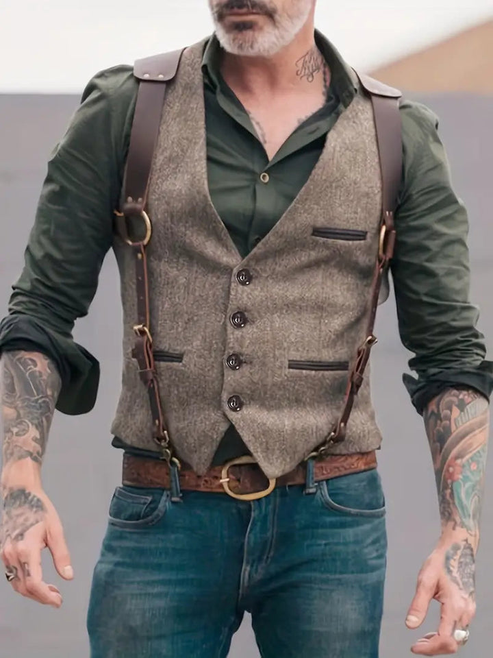 Men’s Vest | Vintage Buttoned Waistcoat Style | Stylish Mens Clothing