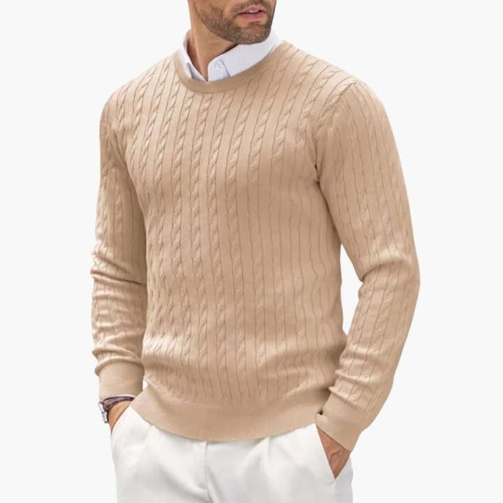 Men’s Jumper | Classic Cable Knit | Casual Mens Clothing