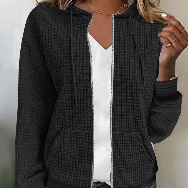 Women’s Jacket | Casual Hooded Coat | Zip Closure