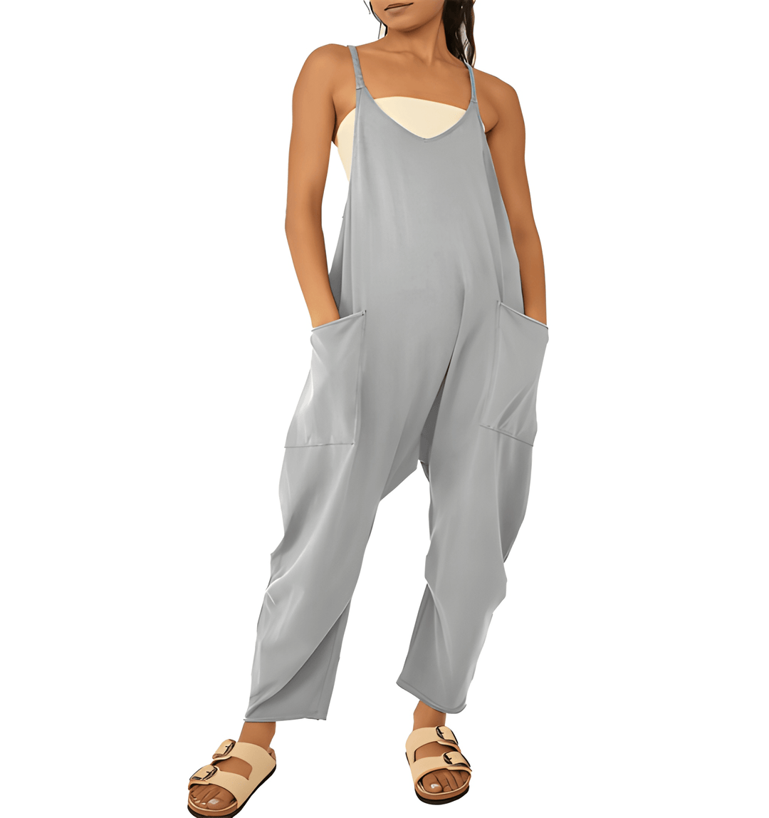 Women’s Jumpsuit | Streetwear Style | One-Piece with Pockets | Polyester Knit
