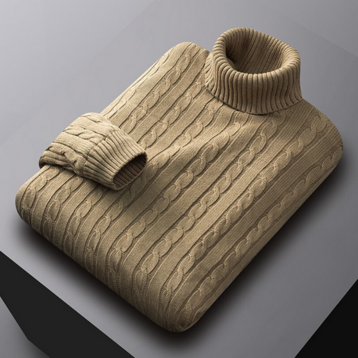 Men's Sweatshirt | Pullover with Turtleneck Knit | Casual Wear