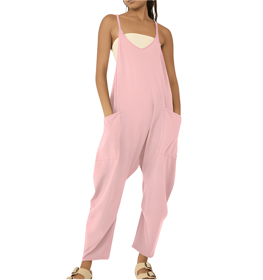 Women’s Jumpsuit | Streetwear Style | One-Piece with Pockets | Polyester Knit