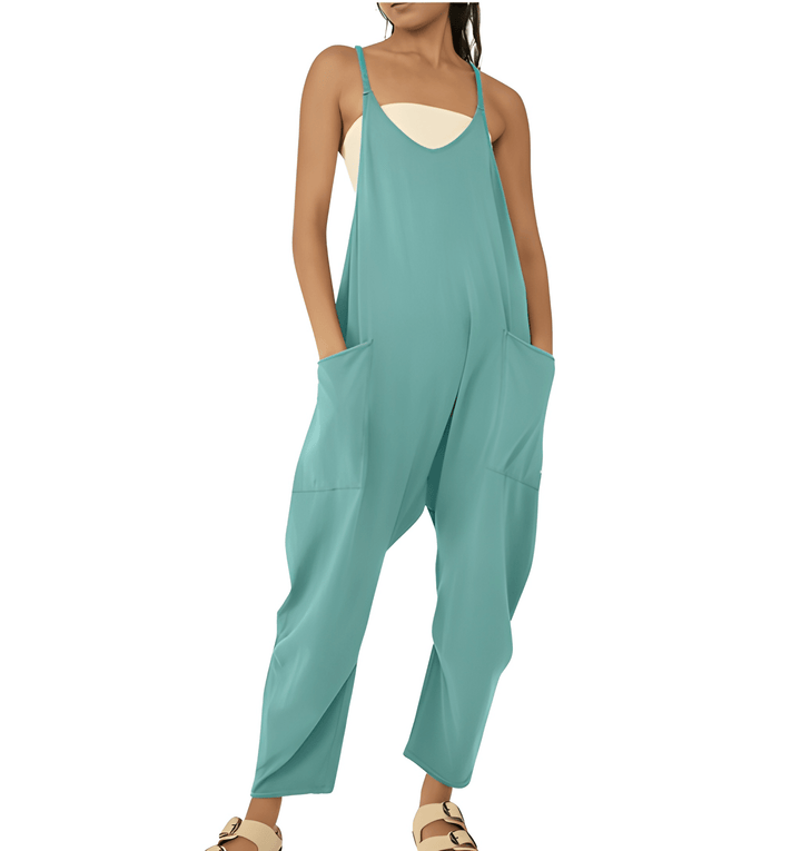 Women’s Jumpsuit | Streetwear Style | One-Piece with Pockets | Polyester Knit