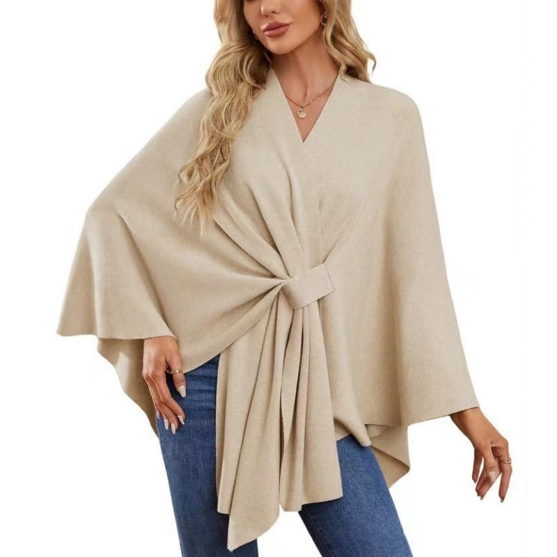 Womens Jumpers | Elegant Wrap Jumper Dress | Asymmetric Knit Top