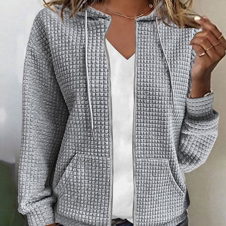 Women’s Jacket | Casual Hooded Coat | Zip Closure