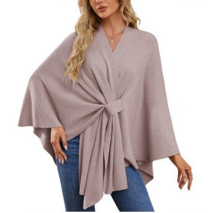 Womens Jumpers | Elegant Wrap Jumper Dress | Asymmetric Knit Top