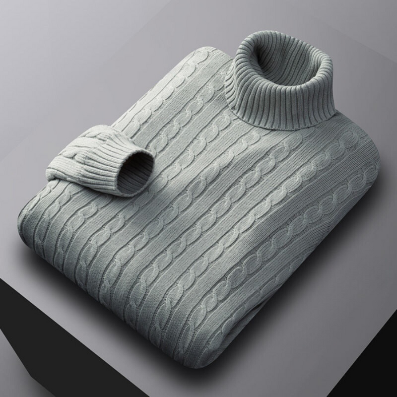 Men's Sweatshirt | Pullover with Turtleneck Knit | Casual Wear