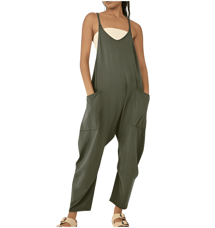 Women’s Jumpsuit | Streetwear Style | One-Piece with Pockets | Polyester Knit