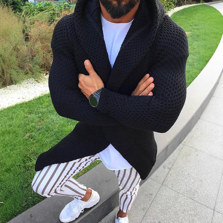 Men's Cardigan | Warm & Hooded Knit | Stylish Mens Clothing