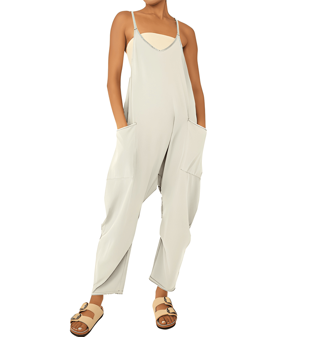 Women’s Jumpsuit | Streetwear Style | One-Piece with Pockets | Polyester Knit