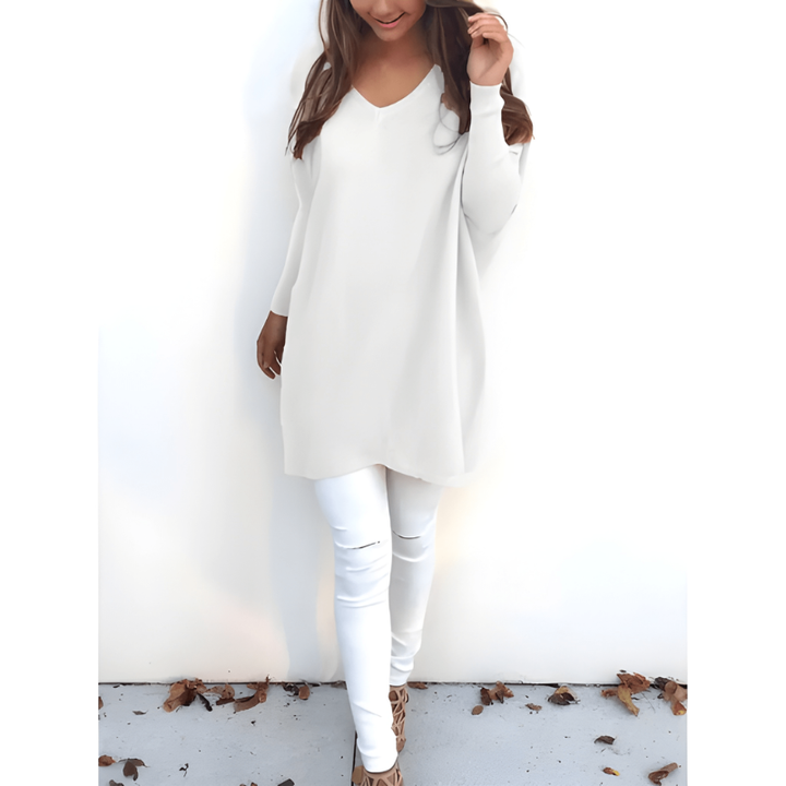 Women’s Jumper | Oversized V-Neck Clothing | Cozy Casual Fashion