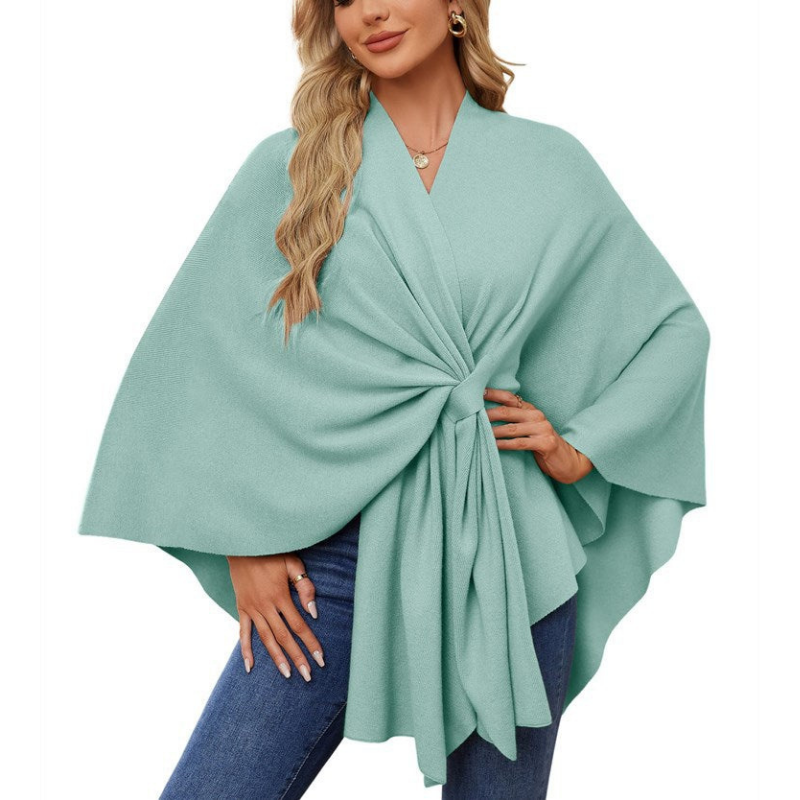 Womens Jumpers | Elegant Wrap Jumper Dress | Asymmetric Knit Top
