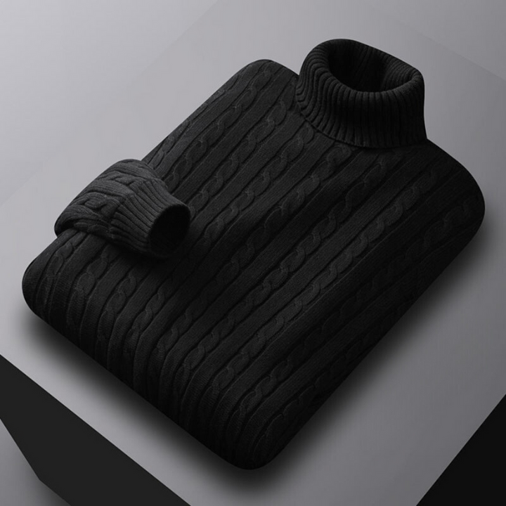 Men's Sweatshirt | Pullover with Turtleneck Knit | Casual Wear