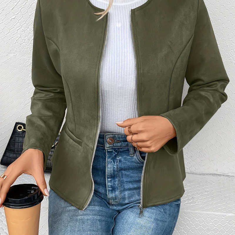 Women’s Cardigan | Trendy Clothing | Slim Fit Zip Short Jacket