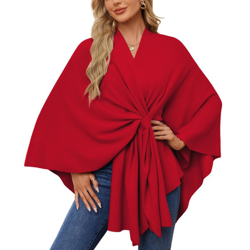 Womens Jumpers | Elegant Wrap Jumper Dress | Asymmetric Knit Top