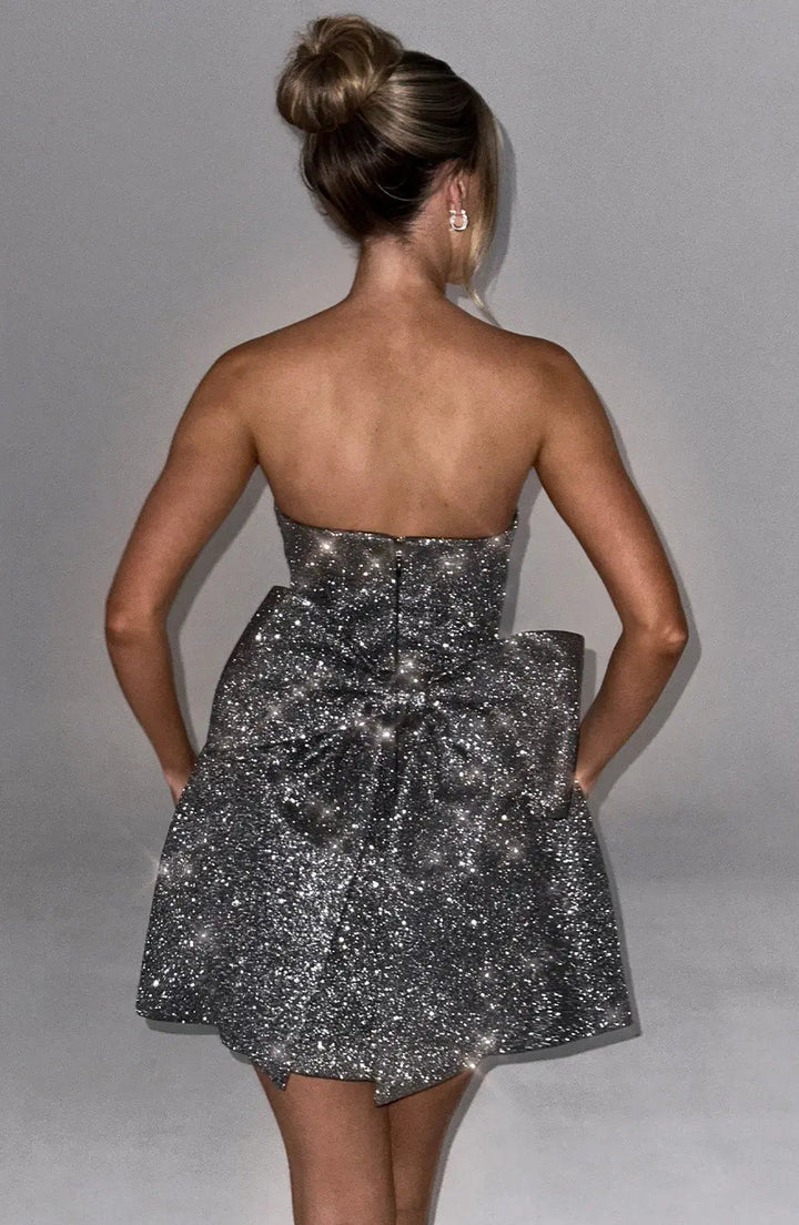 Women’s Mini Dress | Sparkling Strapless Design | Party Look Dresses