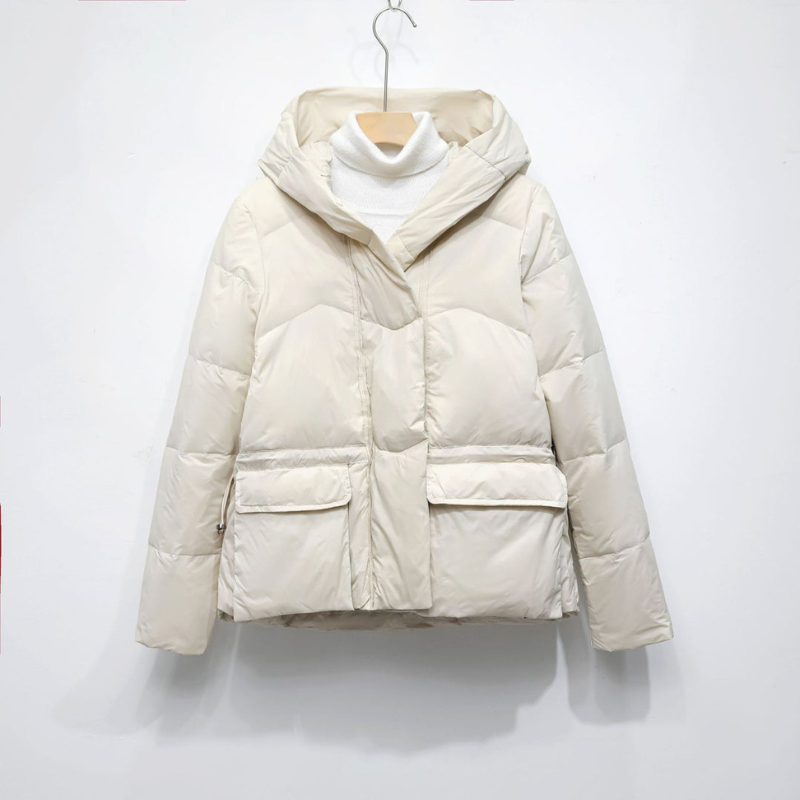 Women’s Jackets | Short Puffer with Hood | Cozy Quilted Clothing