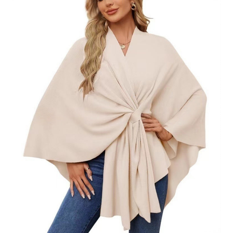 Womens Jumpers | Elegant Wrap Jumper Dress | Asymmetric Knit Top