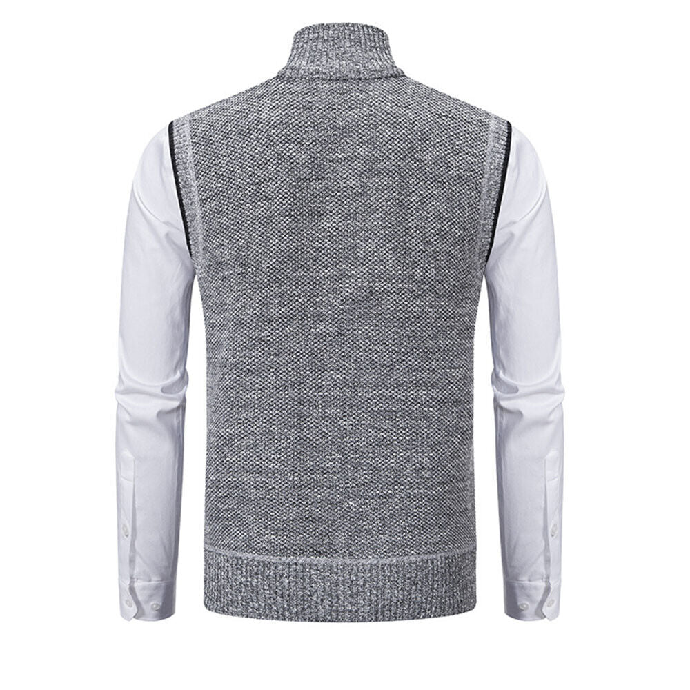 Mens Vest | Textured Zip Layering Style | Modern Mens Clothing