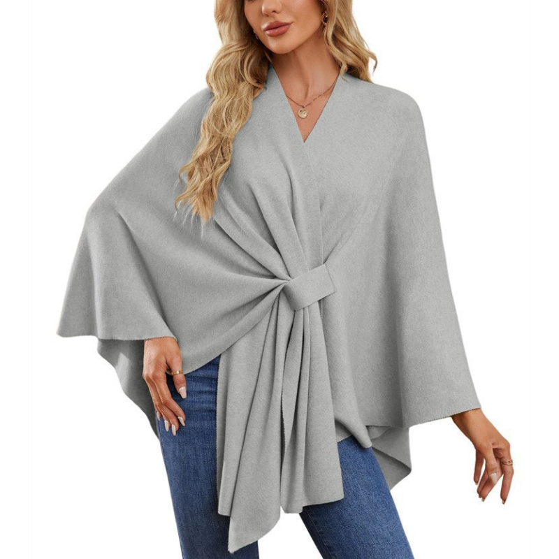 Womens Jumpers | Elegant Wrap Jumper Dress | Asymmetric Knit Top