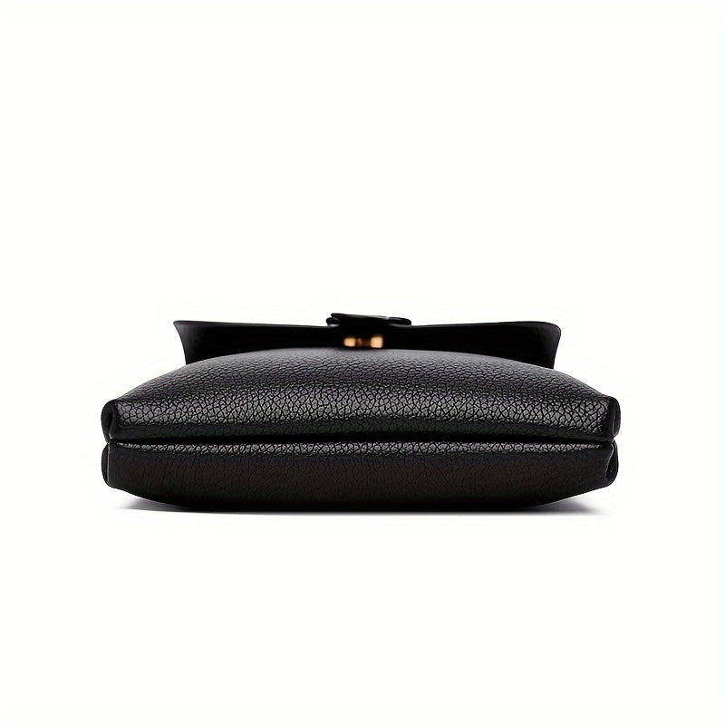 Men’s Crossbody Bag | Lightweight & Adjustable | Casual & Functional | Black PU Leather