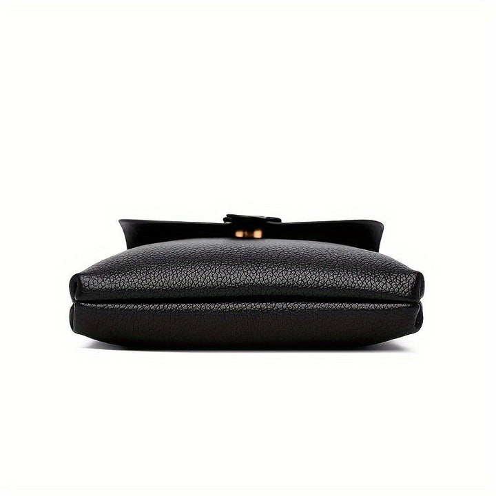 Men’s Crossbody Bag | Lightweight & Adjustable | Casual & Functional | Black PU Leather
