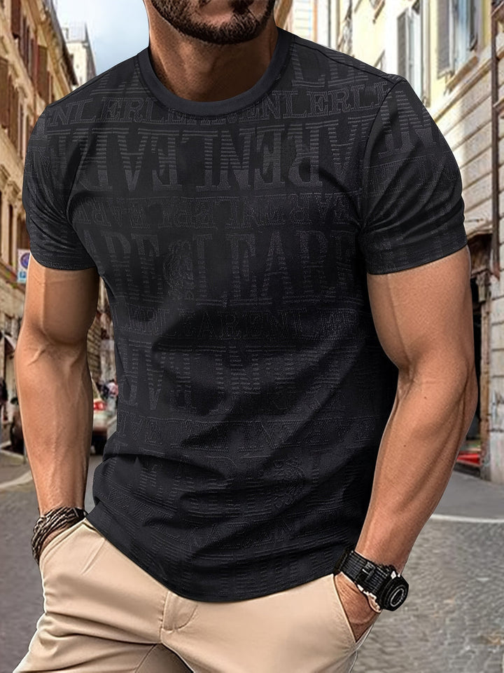 Men’s T-Shirt | Crew Neck & Short Sleeves | Lightweight & Breathable | Geometric Print | Polyester